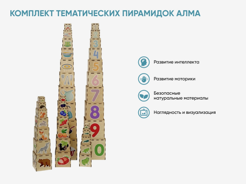 Комплект тематических пирамидок АЛМА