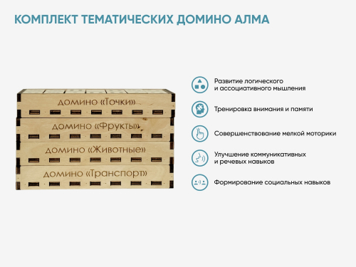 Комплект тематических домино АЛМА