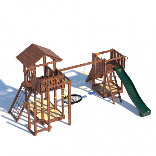 Детская деревянная игровая площадка для улицы дачи CustWood Active 10