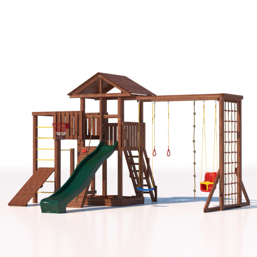 Детская деревянная игровая площадка для улицы дачи CustWood Active 4