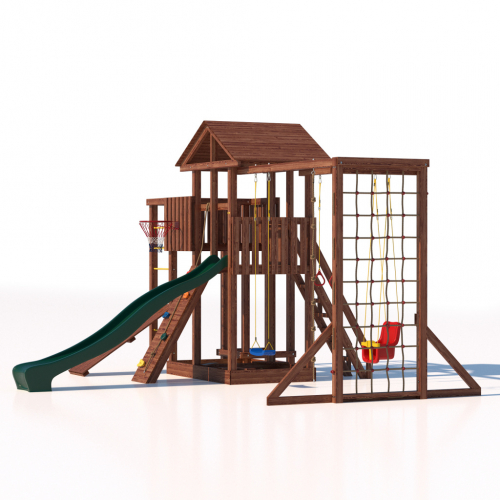 Детская деревянная игровая площадка для улицы дачи CustWood Active 4