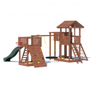 Детская деревянная игровая площадка для улицы дачи CustWood Active 10