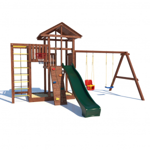 Детская деревянная игровая площадка для улицы дачи CustWood Active 1